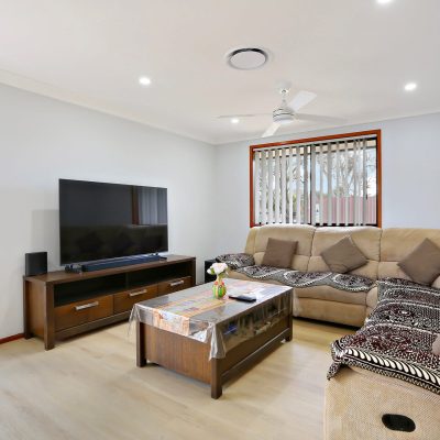Open plan dining area renovation with premium finishes